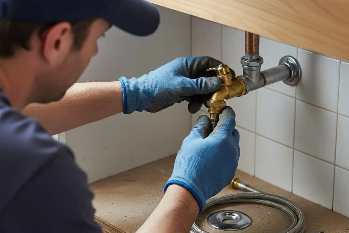 Shutoff valve and fitting work during Faucet and Fixture Repair in Kellogg